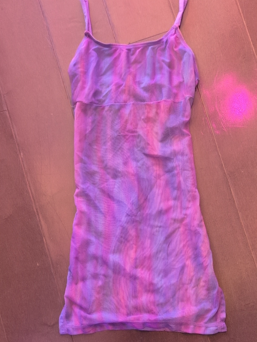 Spaghetti-Strap Dress in Purple & Pink